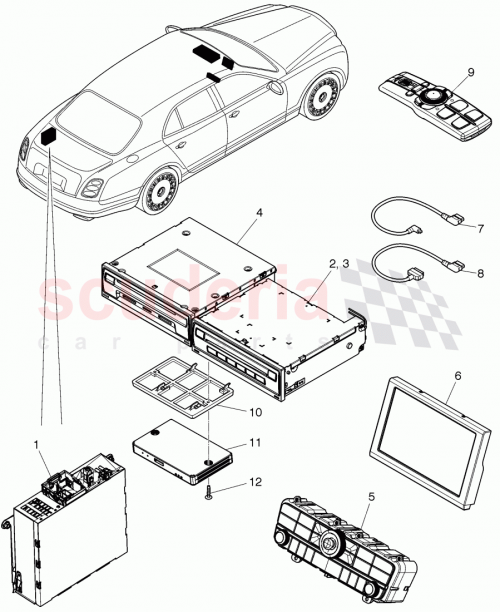 Part Diagram for Bentley 3Y2 051 700 A