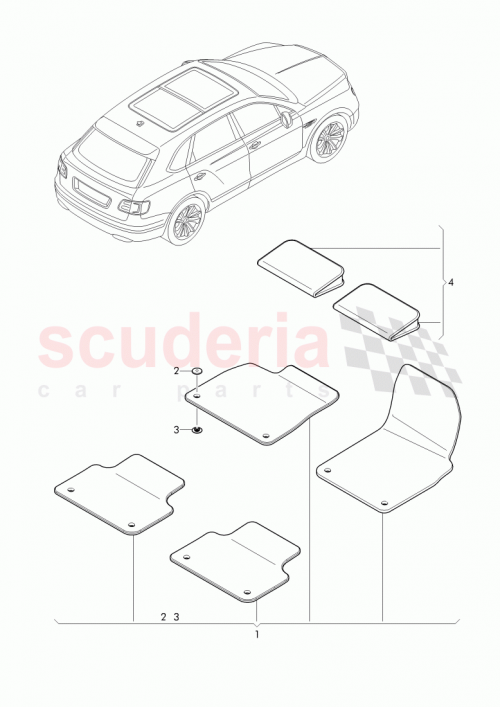 Part Diagram for Bentley 3C08645239B9