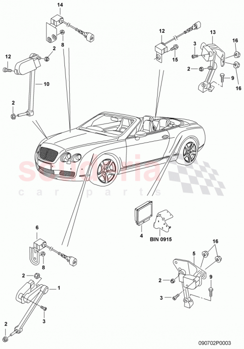 Part Diagram for Bentley 3W7907553C