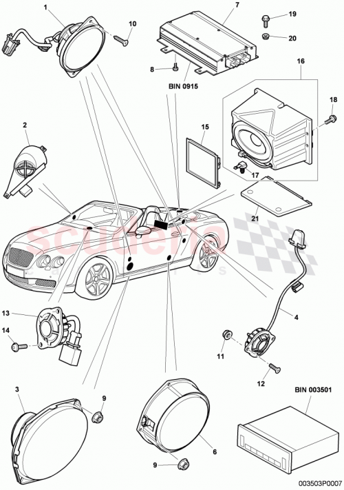 Part Diagram for Bentley 3W7 035 404 B