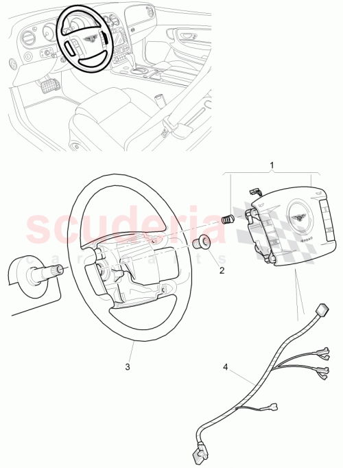 Part Diagram for Bentley 3D0971582AE