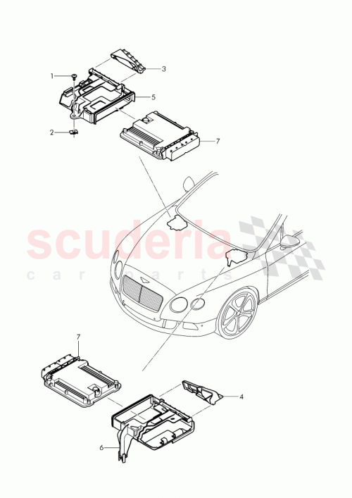 Part Diagram for Bentley 3W2 907 649