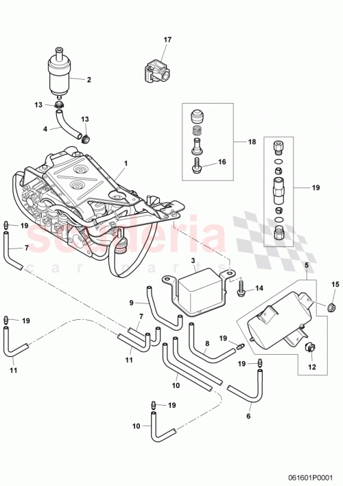Part Diagram for Bentley 3W7 616 719 A
