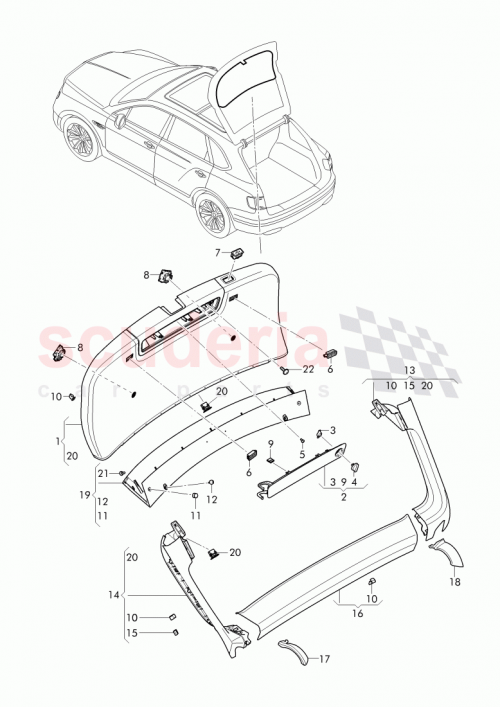 Part Diagram for Bentley 36A 867 607 D