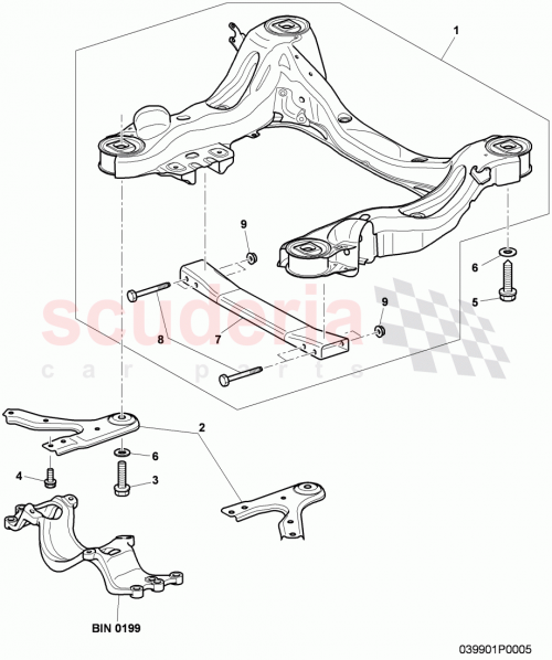 Part Diagram for Bentley 3W0399313C