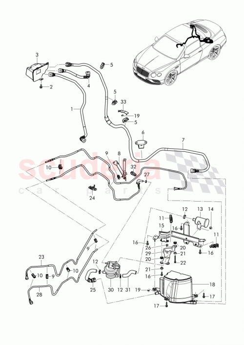 Part Diagram for Bentley 3W7 201 393 A