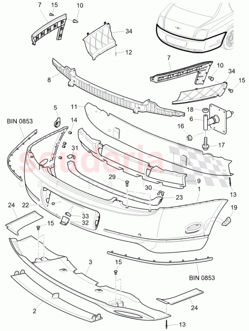 Part Diagram for Bentley 3W5807417AE