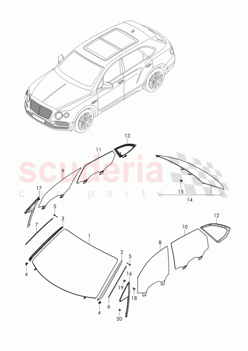 Part Diagram for Bentley 36A845099Q