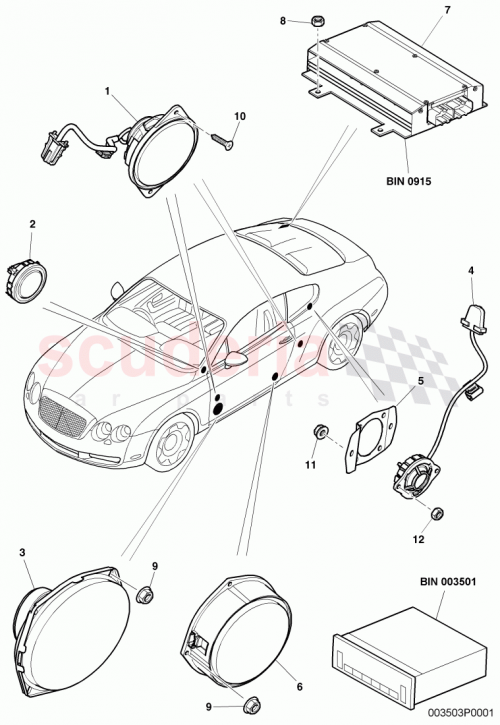 Part Diagram for Bentley 3W0 035 309 A