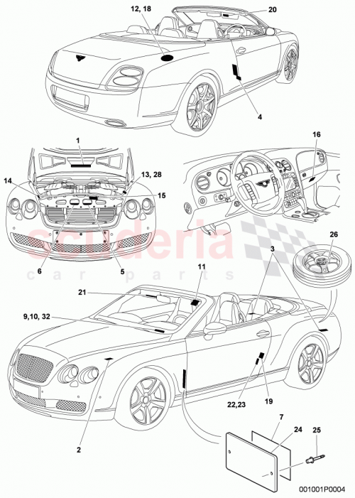 Part Diagram for Bentley 3W7 010 655 E