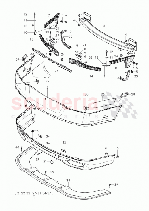 Part Diagram for Bentley 3W3807433N