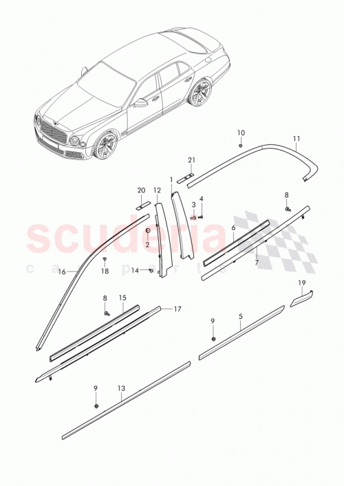 Part Diagram for Bentley 3Y4839371B
