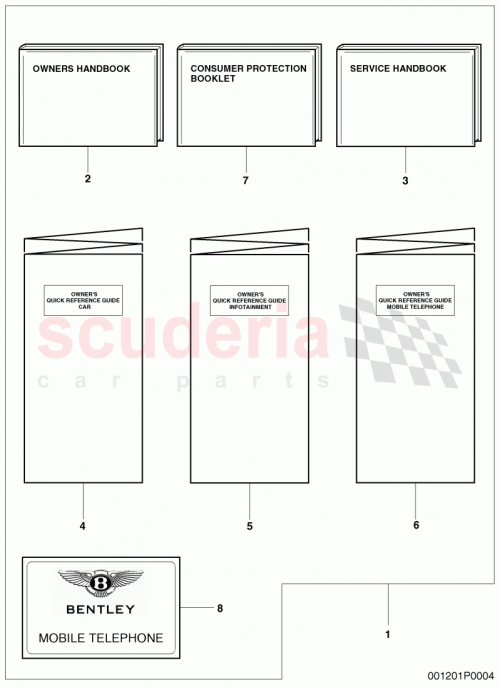 Part Diagram for Bentley 3W8 012 003 BG