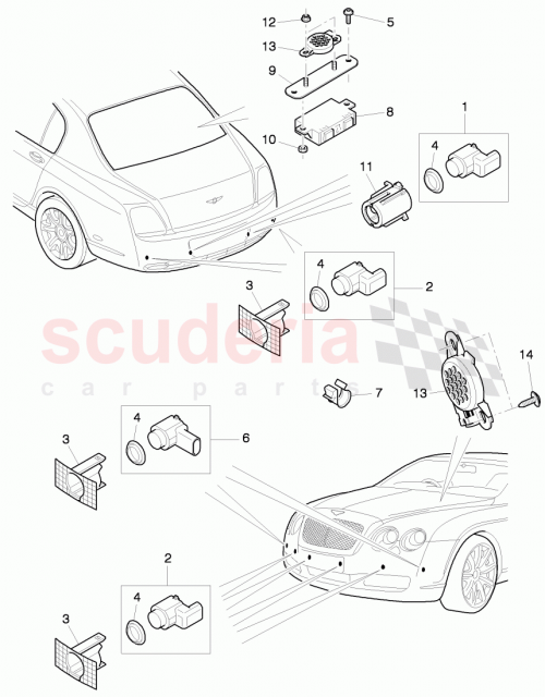 Part Diagram for Bentley 3W0 919 283 G