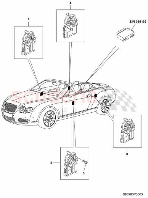 Part Diagram for Bentley 3W7959703D