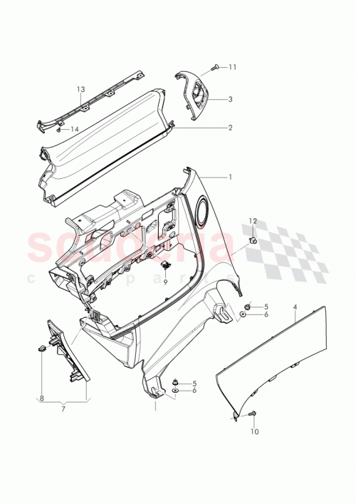 Part Diagram for Bentley 3W8 868 109 C