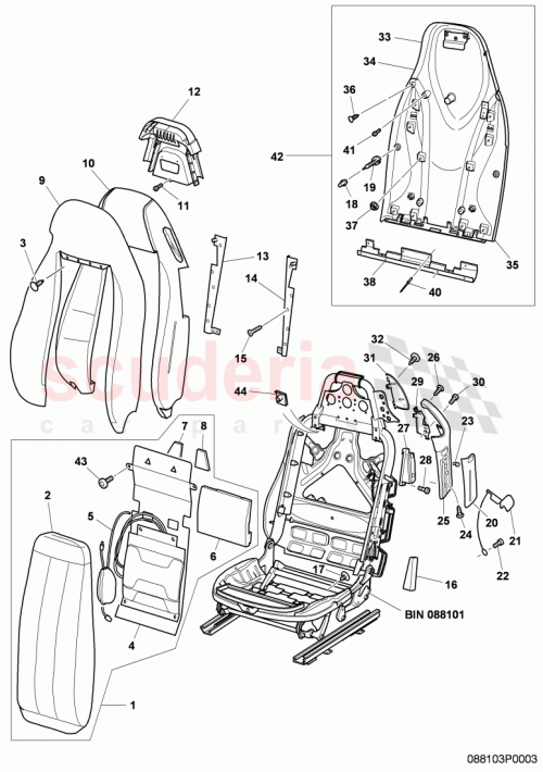 Part Diagram for Bentley 3W3881803D