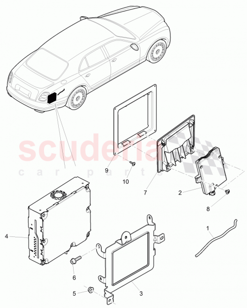 Part Diagram for Bentley 4F0 919 129 G