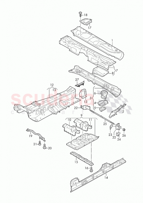 Part Diagram for Bentley 4M0 802 245 B