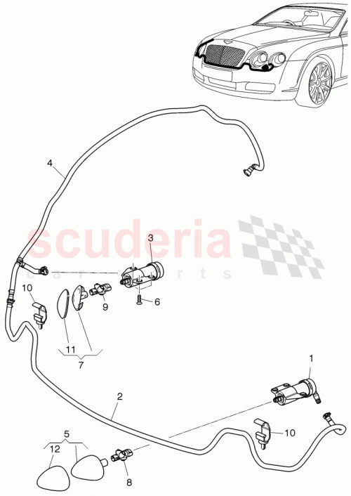 Part Diagram for Bentley 3W0955970K