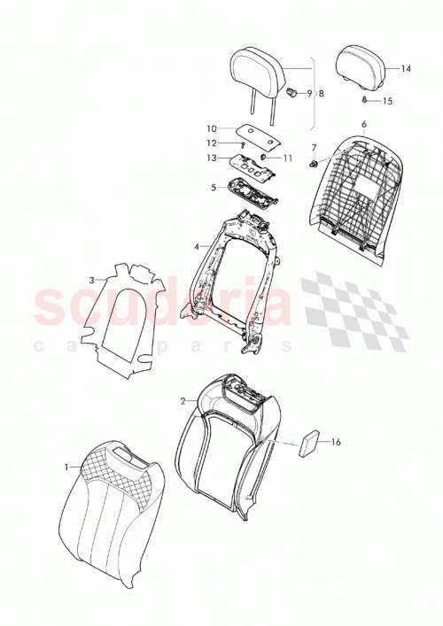 Part Diagram for Bentley 36A 883 083 A