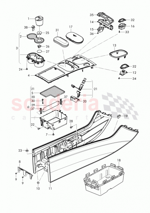 Part Diagram for Bentley 3W3 863 243 K