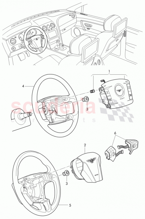 Part Diagram for Bentley 3W0 880 206 F
