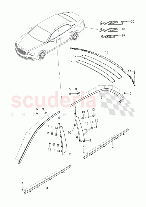 Part Diagram for Bentley 4W0 853 688
