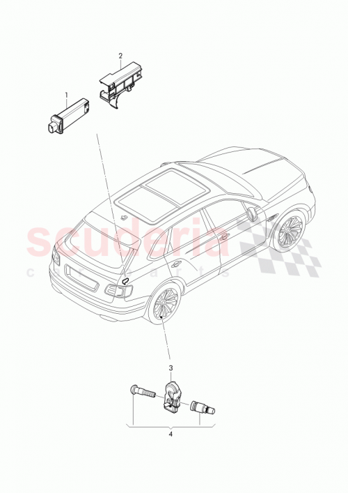 Part Diagram for Bentley 3SA907273C