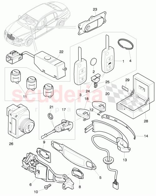 Part Diagram for Bentley 3W0862459A