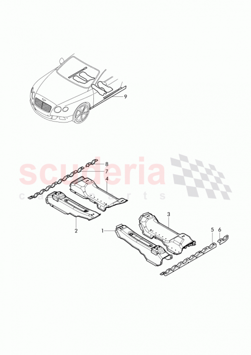 Part Diagram for Bentley 3W8802312