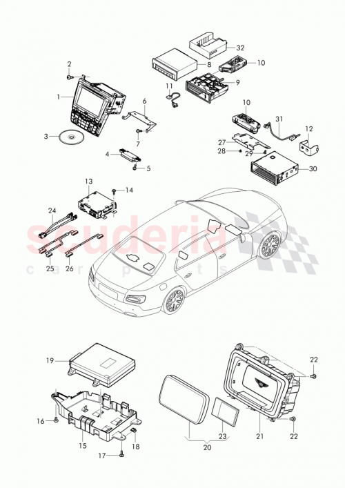 Part Diagram for Bentley 3W0 919 859 CM