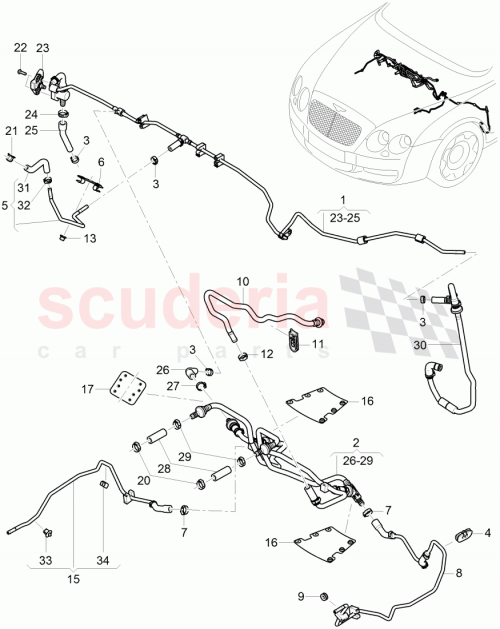 Part Diagram for Bentley 3W0612733N