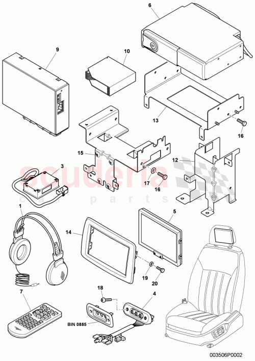 Part Diagram for Bentley 3W5 906 321 B