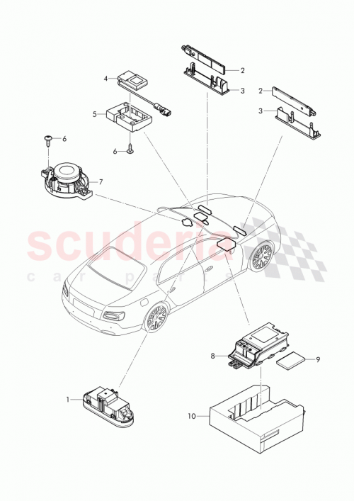 Part Diagram for Bentley 4W0 868 548