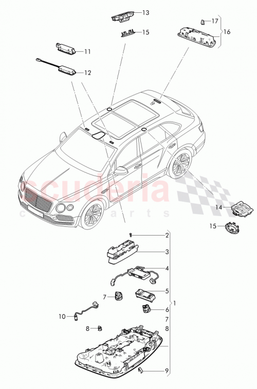 Part Diagram for Bentley 4M0 035 711