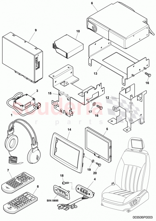 Part Diagram for Bentley 3W5 035 207 A