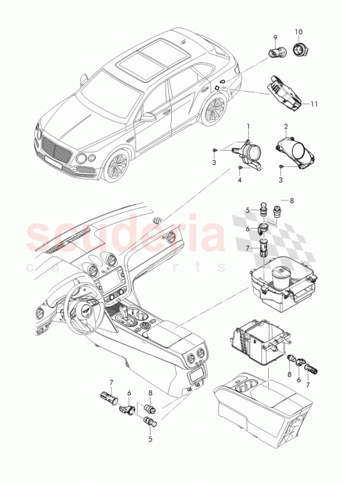 Part Diagram for Bentley 4M0 919 309