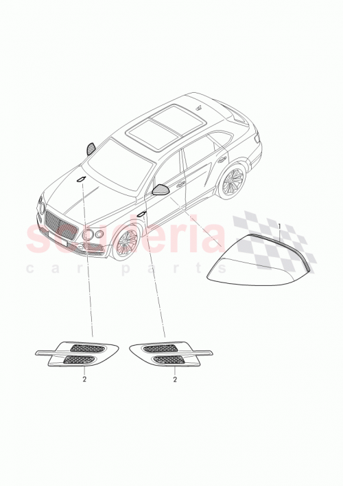 Part Diagram for Bentley 36A 821 942 C
