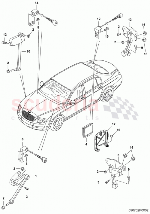 Part Diagram for Bentley 3D0616575J