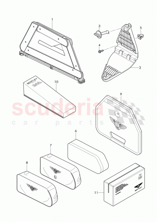 Part Diagram for Bentley 3W7 860 227 B