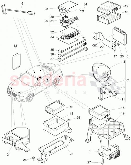 Part Diagram for Bentley 3W7 971 585