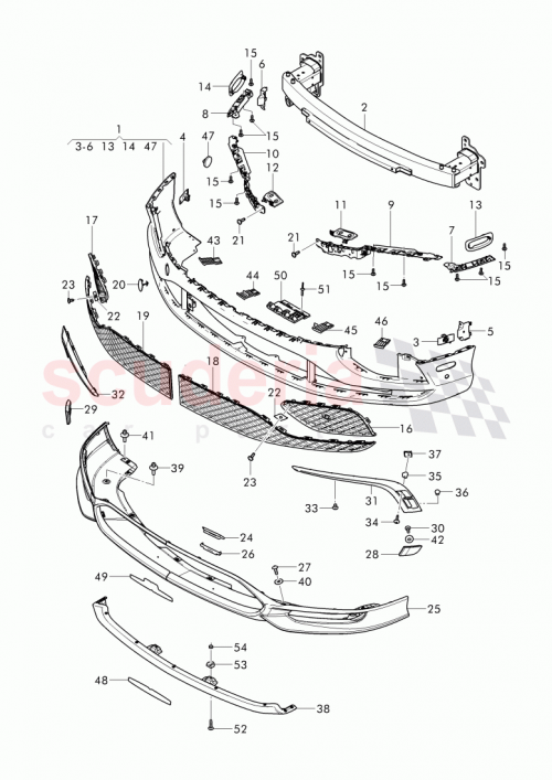 Part Diagram for Bentley 3W3 807 659 K