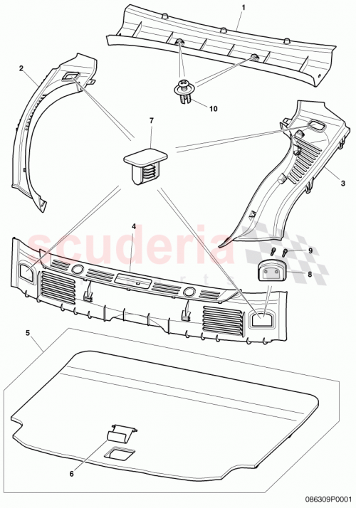 Part Diagram for Bentley 3W0 863 547 J