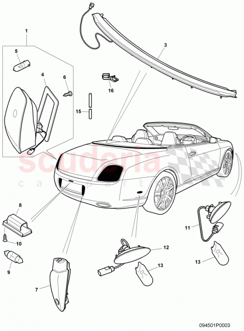 Part Diagram for Bentley 3W7945095G