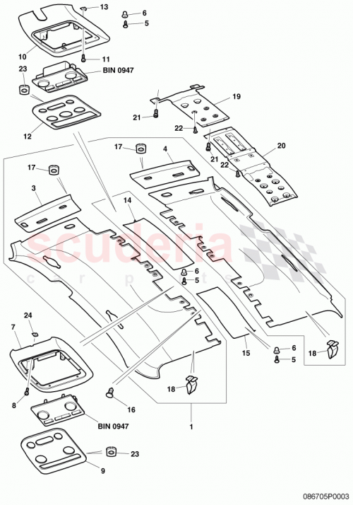 Part Diagram for Bentley 3W5817395C