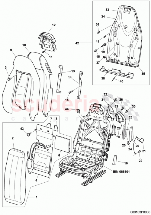 Part Diagram for Bentley 3W3881803E