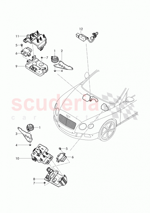 Part Diagram for Bentley 3W2 971 367