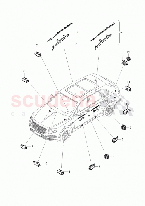 Part Diagram for Bentley 3D0947411D