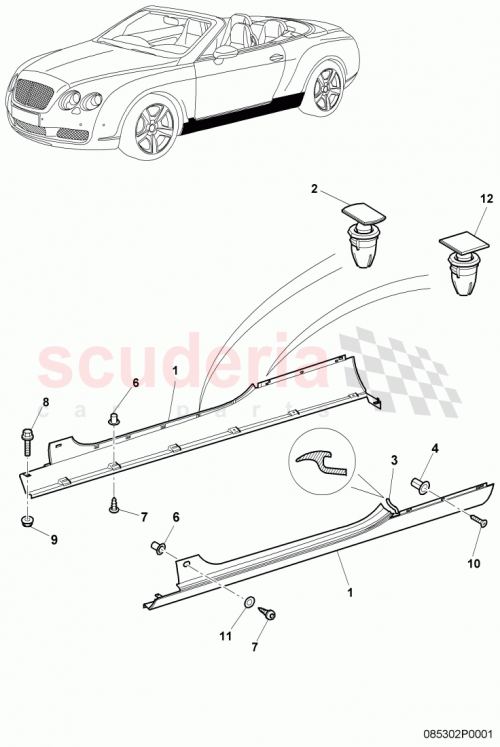 Part Diagram for Bentley N90648701